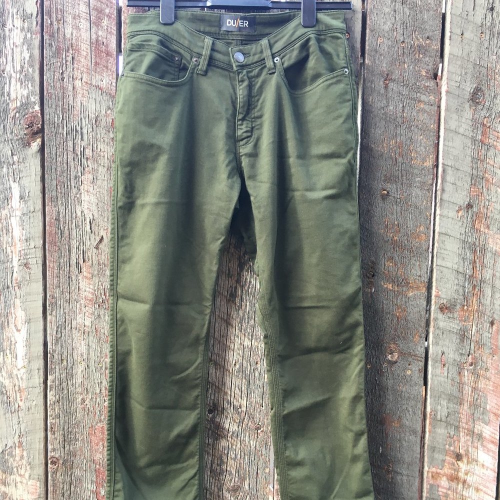 Duer Mens Pants 32 x 32 Green